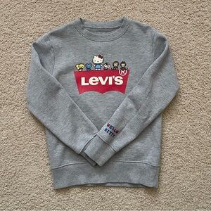 ⛔️Levi’s x Hello Kitty Sweatshirt | Girls Size Small | Gray